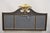 Antique American Federal Gilt Carved Overmantle Triple Mirror With Gold Eagle For Sale - Image 9 of 12