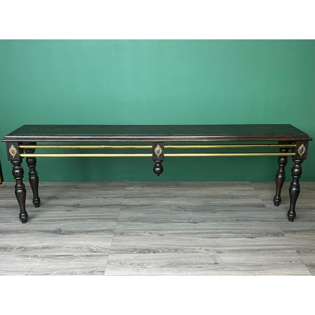 Late 20th Century Spanish Colonial Style Long Console Table For Sale - Image 11 of 11