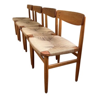 Vintage Dining Chairs by Børge Mogensen for Karl Andersson & Sons, 1950s, Set of 4 For Sale