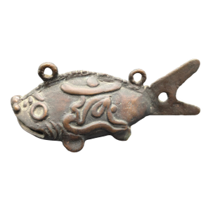 Japanese Bronze Koi Fish Bell/Gong: Late Edo Period (C. 19th Century)