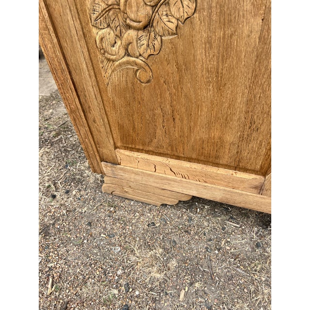 French Art Deco 1935's Bleached Oak Two Door Buffet For Sale - Image 12 of 12