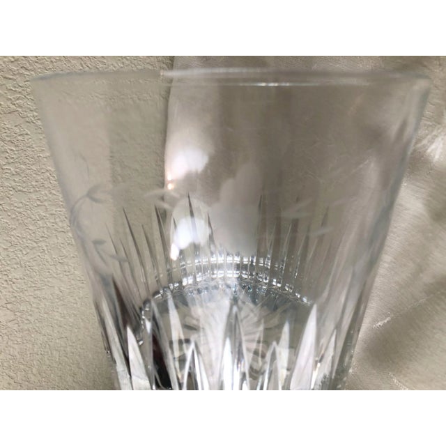 Mid Century Princess House Cut Crystal Etched Ice Bucket For Sale - Image 4 of 7