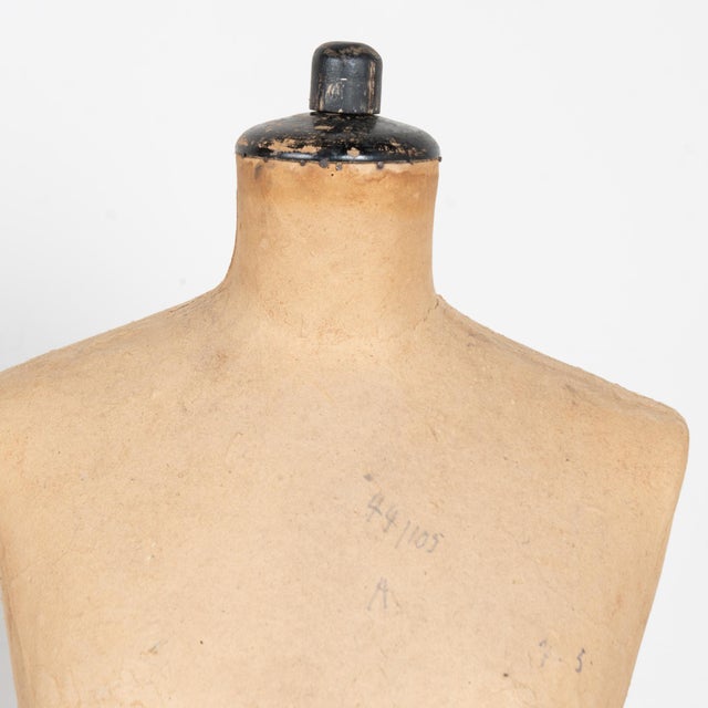 Mid 20th Century 20th Century Mannequin Dressmakers Form on Black Stand For Sale - Image 5 of 11