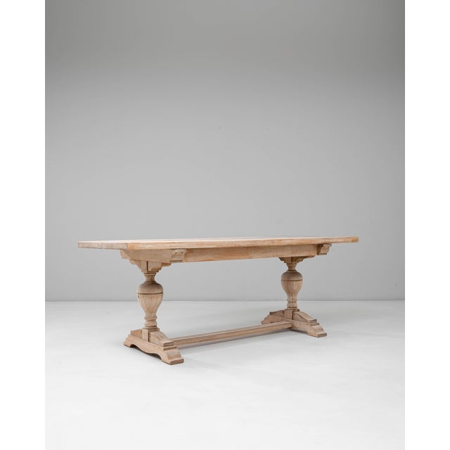 20th Century French Double Pedestal Oak Dining Table For Sale In Greensboro - Image 6 of 18