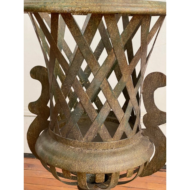 Contemporary Patinated Metal Urn For Sale - Image 6 of 13
