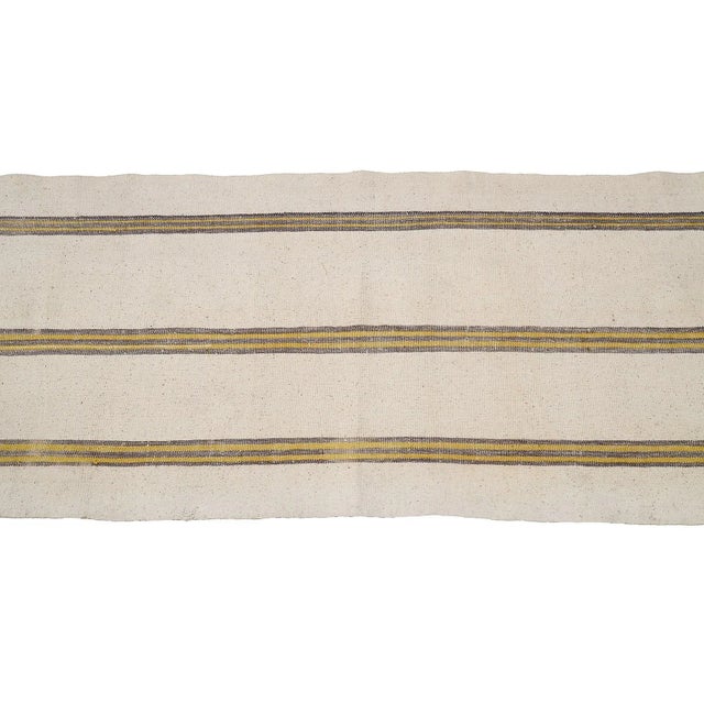 Mid 20th Century Striped Long Vintage Kilim Runner For Sale - Image 4 of 7