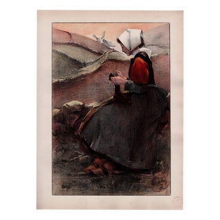 Jacques Wély, Fleur de Lande, 1897, Lithograph on Paper For Sale