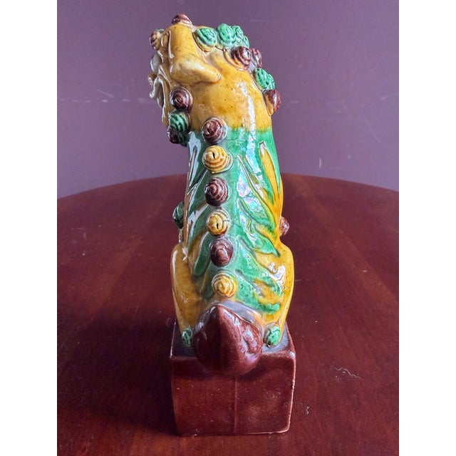 Late 19th Century Chinese Vintage Foo Dog. Female. For Sale - Image 5 of 12