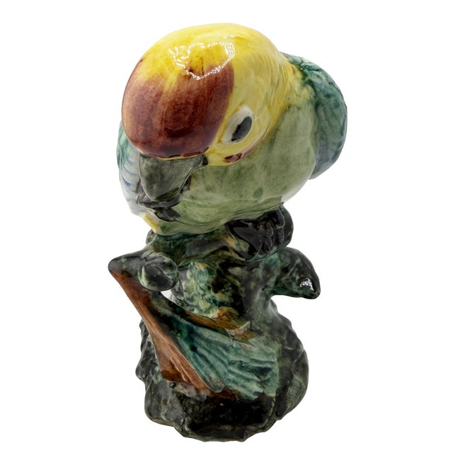 Mid-Century Modern Vintage Stangl #3449 Hand-Painted Carolina Parakeet Figurine, Circa 1950 For Sale - Image 3 of 10
