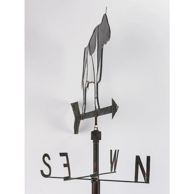 Mid 20th Century Stained Glass Black and White Cow Copper Weathervane Decorative Farmhouse For Sale In Cleveland - Image 6 of 6