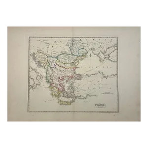 1837 Turkey Map From Alan Bell's a New General Atlas, London