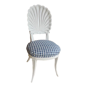 Late 20th Century Grotto Italian Style Shell Back Dining Side Chairs