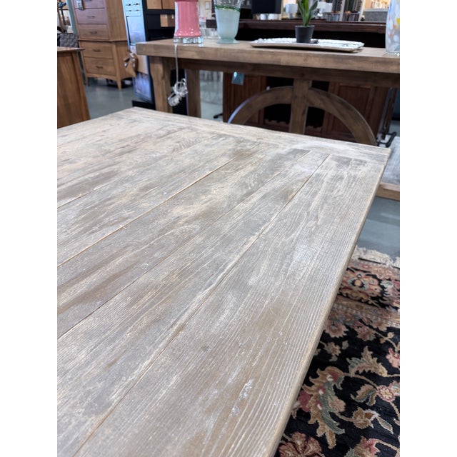 Late 20th Century Vintage Restoration Hardware Trestle Dining Table For Sale - Image 5 of 9