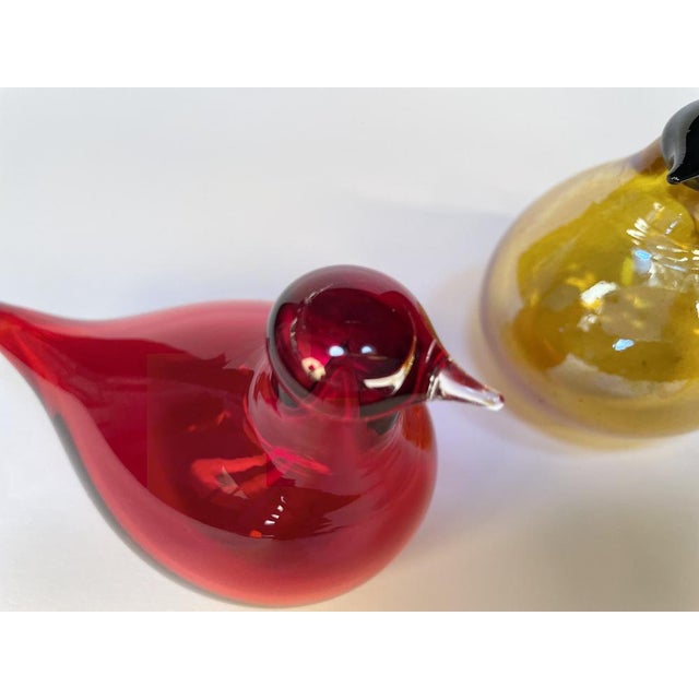Tirri Mouth-Blown Glass Art Birds by Oiva Toikka for Iittala, Finland 1980s, Set of 2 For Sale - Image 7 of 18