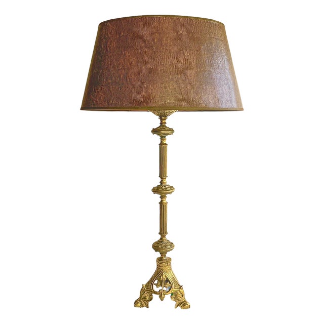 Early 20th Century Renaissance French Table Lamp, 1890s For Sale