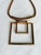 Mid-Century Modern Vintage 1970s Brutalist Geometric Gold-Tone Pendant Necklace For Sale - Image 3 of 12
