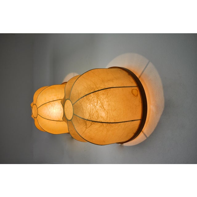 Cocoon Wall Lights in Resin and Pine, Italy, 1970s, Set of 2 For Sale - Image 6 of 10