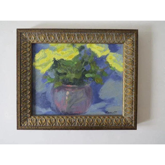 Late 20th Century Floral Still Life Oil Painting by Gregg Russell, Framed For Sale - Image 4 of 9
