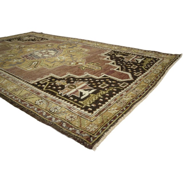Mid-Century Modern Vintage Turkish Oushak Accent Rug - 04'00 X 06'08 For Sale - Image 3 of 7