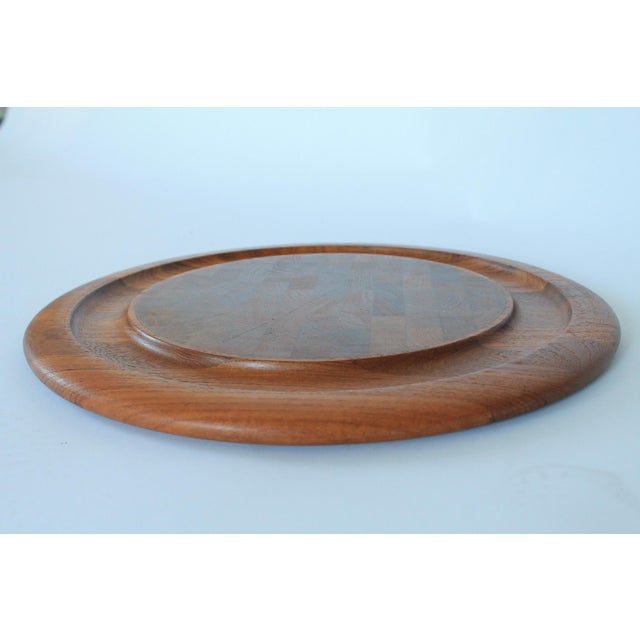 Kalmar Vintage Kalmar Designs Teak Wood Charcuterie Carving Board For Sale - Image 4 of 7