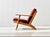 Maroon GE 290 Easy Chair by Hans J. Wegner for Getama, 1950s For Sale - Image 8 of 18