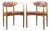 Dan Johnson for Selig Viscount Mid Century Brass and Walnut Chair - Pair For Sale