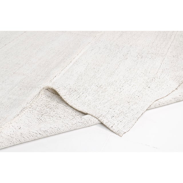 1960s Vintage Black & White Kilim Rug For Sale - Image 5 of 10