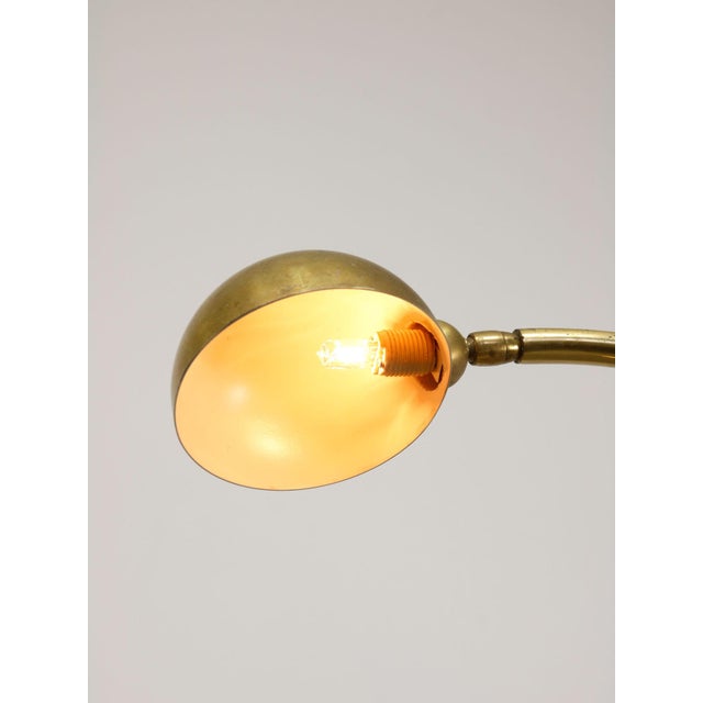 Mid-Century Modern Mid-Century Arched Floor Lamp in Brass For Sale - Image 3 of 15