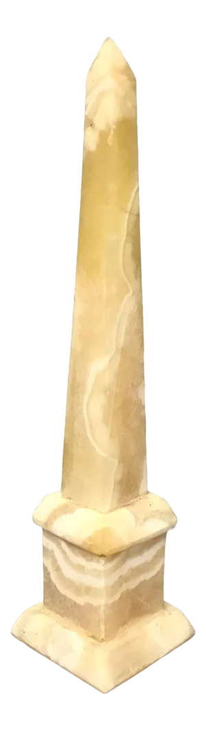 Vintage Egyptian Alabaster Obelisk