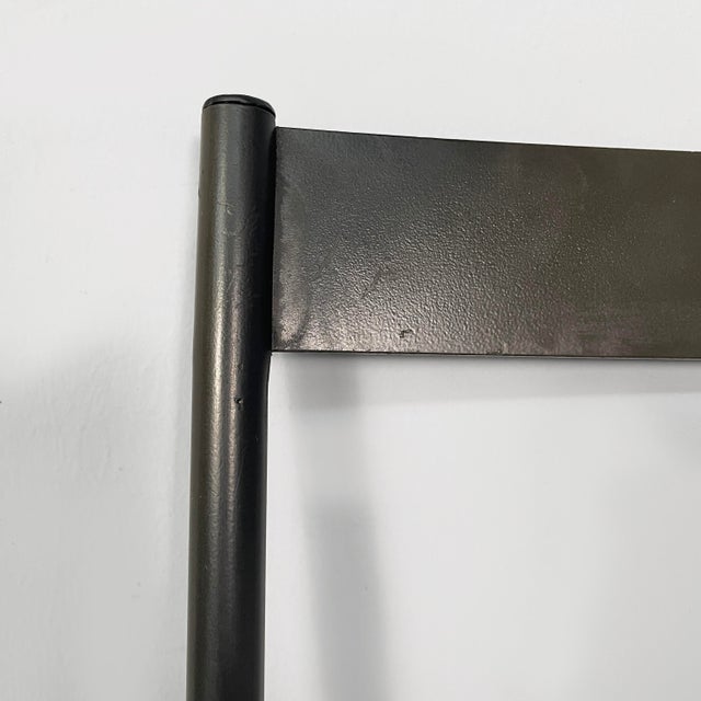 Italian Modern Black Metal Chairs by Emilio Nanni for Fly Line, 1980s, Set of 4 For Sale - Image 11 of 18