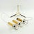 Gold Mid-Century Modern Murano Ice Glass Triple Pendant Light from Doria Leuchten, Germany, 1960s For Sale - Image 8 of 9