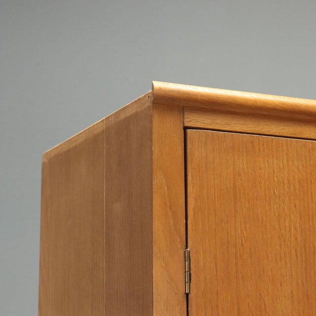 Vintage Oak Wardrobe with Drawers and Hinged Doors, 1960s For Sale - Image 6 of 12