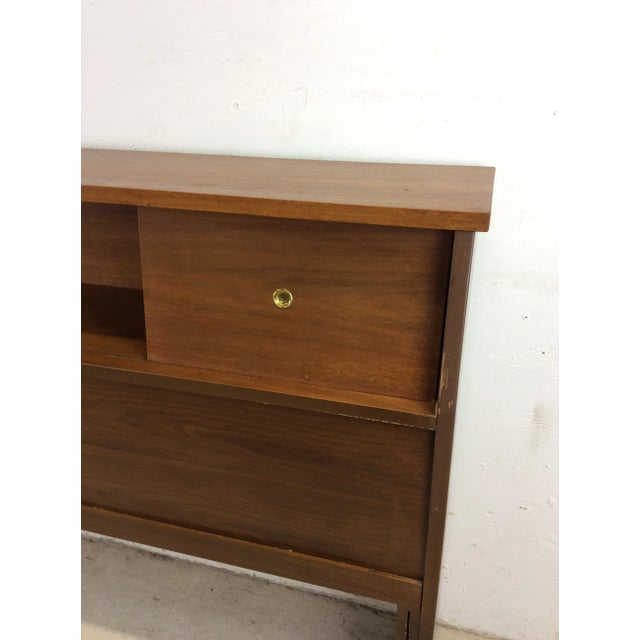 Mid Century Modern Double Storage Headboard With Sliding Doors For Sale - Image 10 of 11