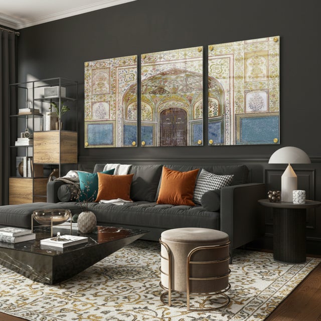 Elevate your space with the Rajasthan Palace Acrylic Triptych—a stunning, modern 3-piece wall art set designed to make a...