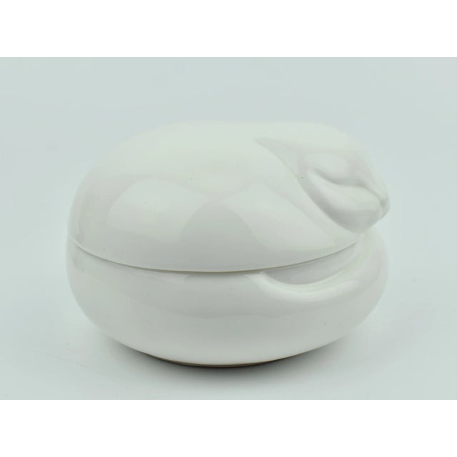 This adorable 1979 Tiffany & Co. White Ceramic Sleeping Cat Lidded Box is a delightful addition to any home. The charming...