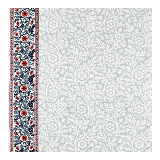 Morris & Co. Chamomile Embroidery Fabric in Woad - a sample For Sale