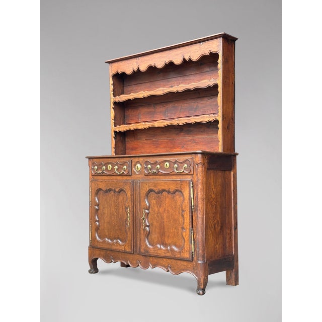 18th Century French Provincial Walnut Buffet Vaisselier, 1760 For Sale - Image 6 of 6
