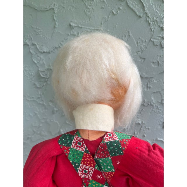 Red Late 20th Century Large Annalee Santa Claus Figure With Burlap Sack, 28” For Sale - Image 8 of 12