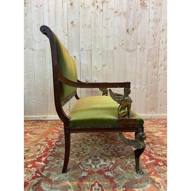 Wood Vintage Empire Sofa For Sale - Image 7 of 8