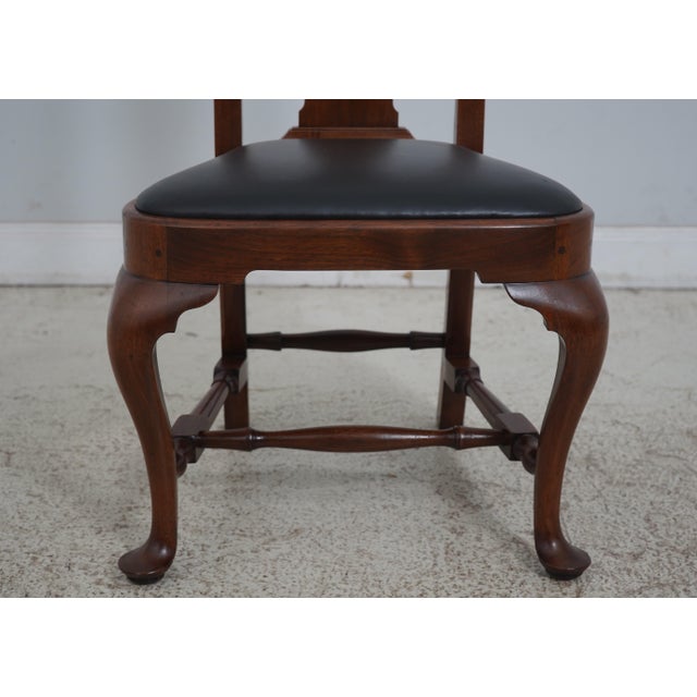 Pair Bench Made Solid Walnut Side Chairs For Sale In Philadelphia - Image 6 of 12