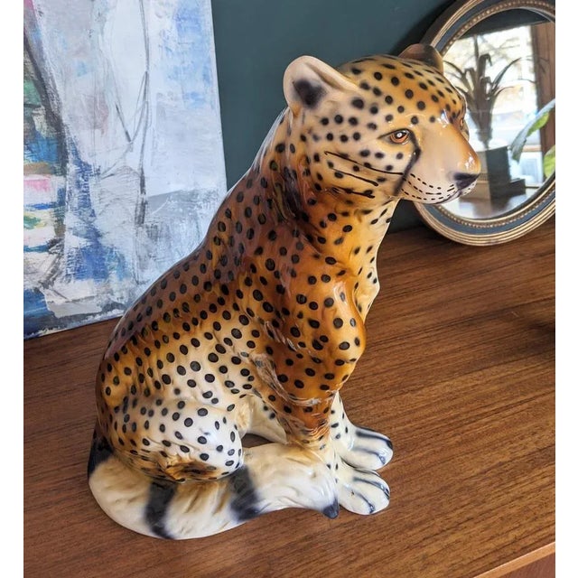 Vintage Ceramic Leopard, Italy, 1960s For Sale - Image 6 of 8