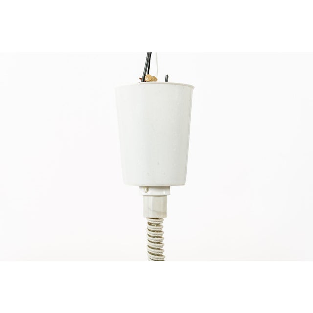 Mid Century Swedish Modern Glass Pendant Lamp by Orrefors 1960s For Sale - Image 9 of 14