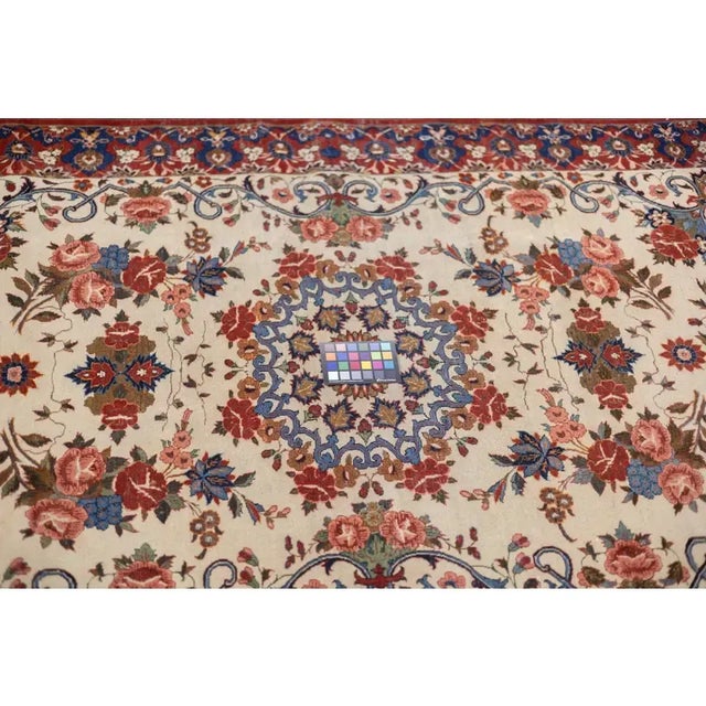 Antique Persian Isfahan Rug 5'0" X 7'6'' For Sale - Image 9 of 12
