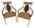 Late 20th Century Pair of Regency Faux Tortoiseshell Bamboo Armchairs With Hollywood Production Provenance For Sale