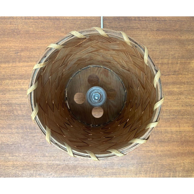 Mid-Century Swedish Wooden Veneer Table Lamp from Vamhus, 1960s For Sale - Image 6 of 18