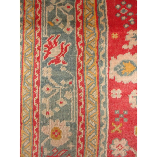 Textile Late 19th Century Turkish Oushak Rug-9'11" X 13'9" For Sale - Image 7 of 8