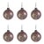 Multi-Bright 3.25" Confetti Glass Ball Ornaments, Set of 6 For Sale
