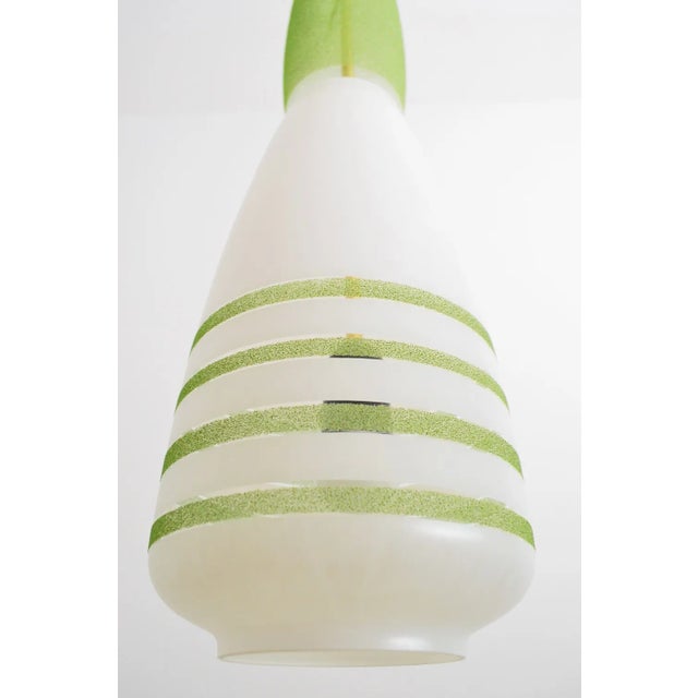 1960s Italian Green Glass Lamp with Brass, 1960s For Sale - Image 5 of 12