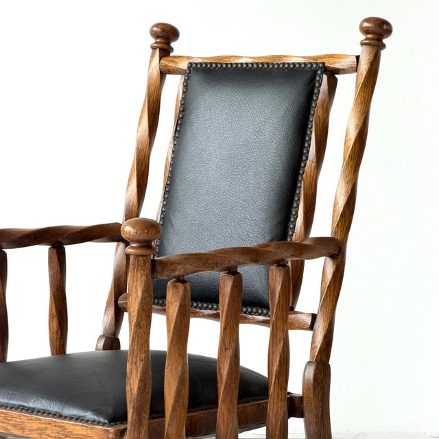 c. 20th Century. Black vinyl on wood frame.