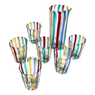 Murano Glasses by Mariana Iskra for Ribes Collectable, 2004, Set of 7 For Sale